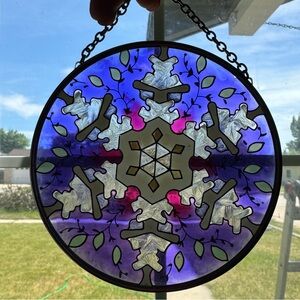 Window Light Catcher with Snowflake Design